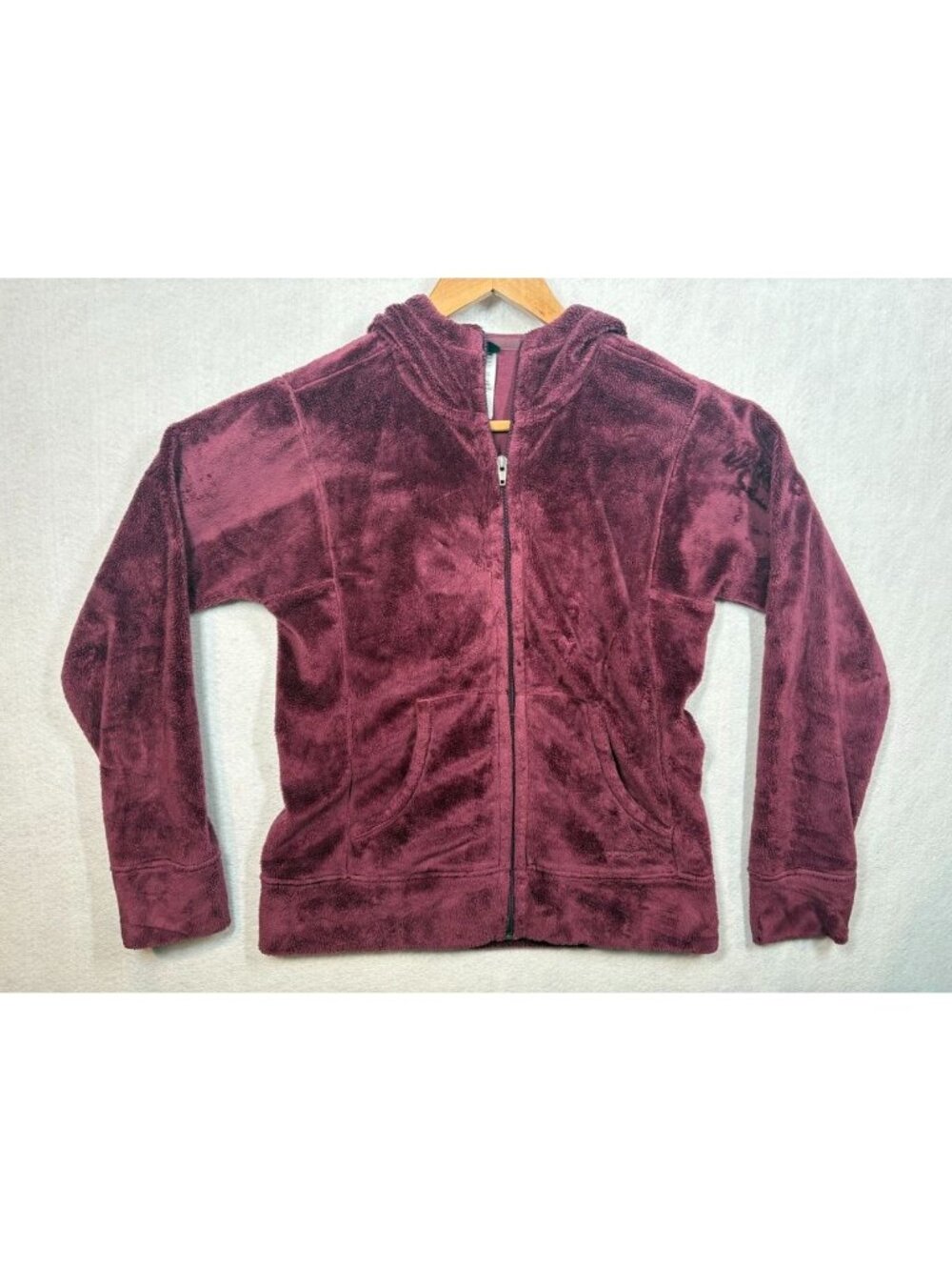 Patagonia Womens Plush Synchilla Hoody 20954 Burgundy Full Zip Hooded Size Small